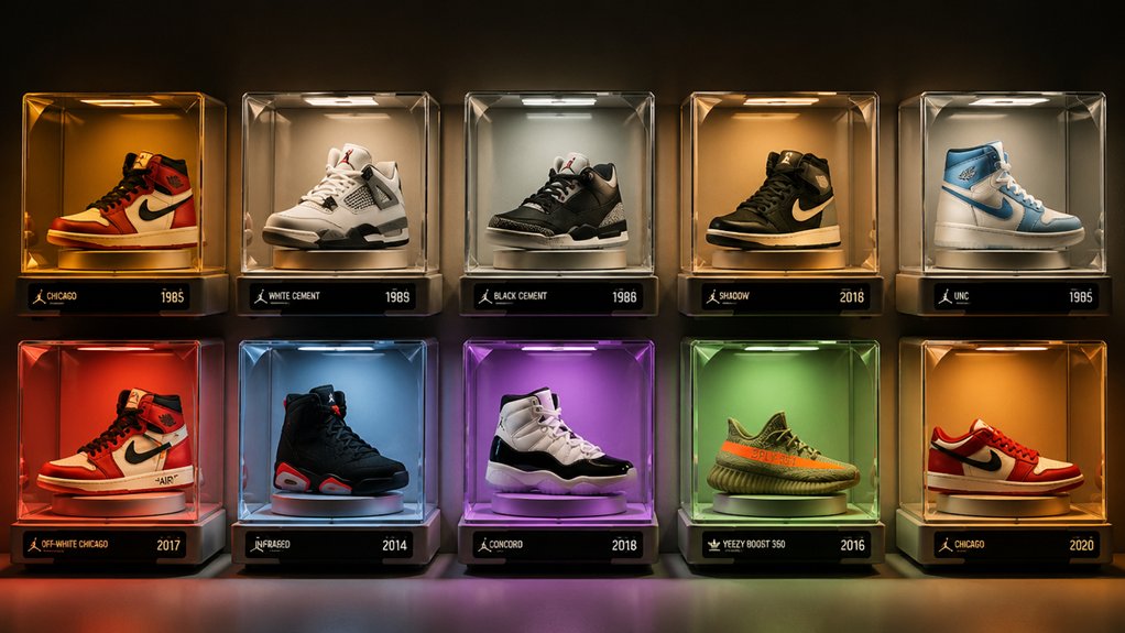 led shoe display box cases