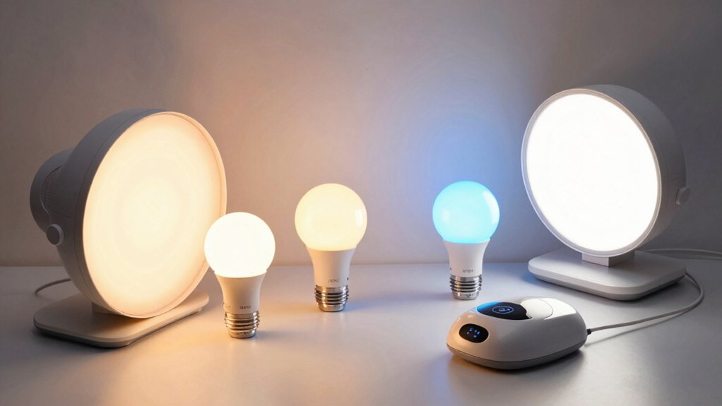 light therapy lamp specifications lux color timer