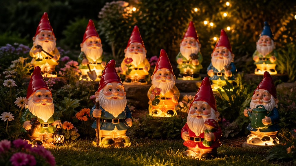 light up gnome garden statues