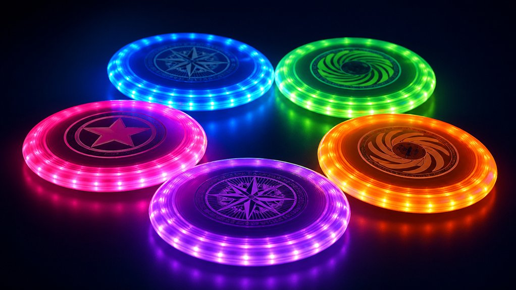 light up led frisbees all night glow