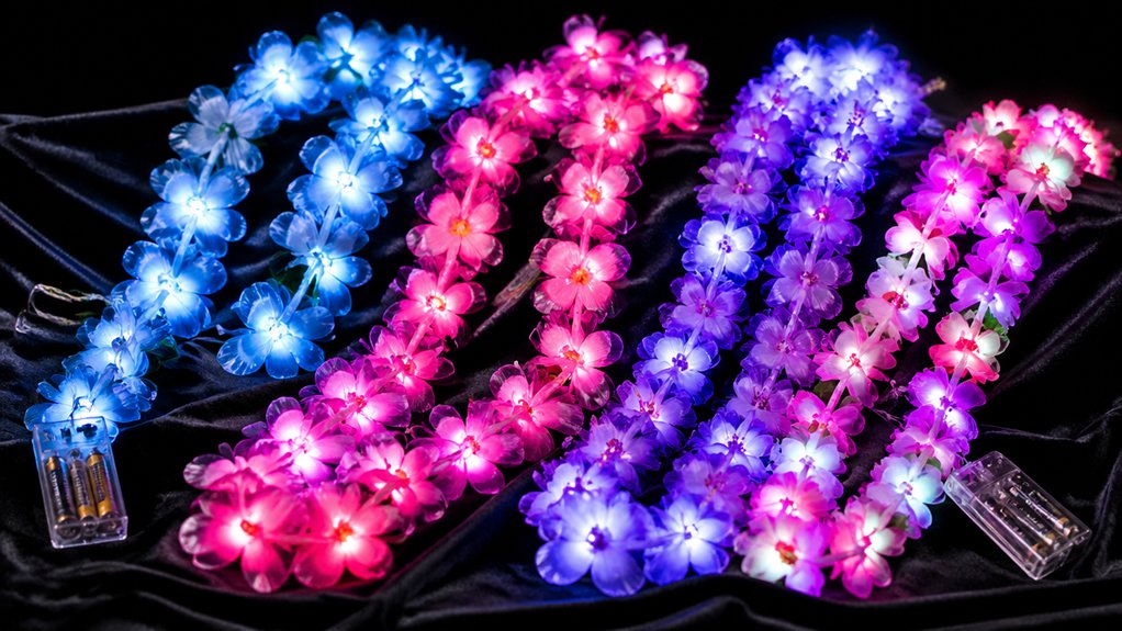 light up lei necklace features and package contents