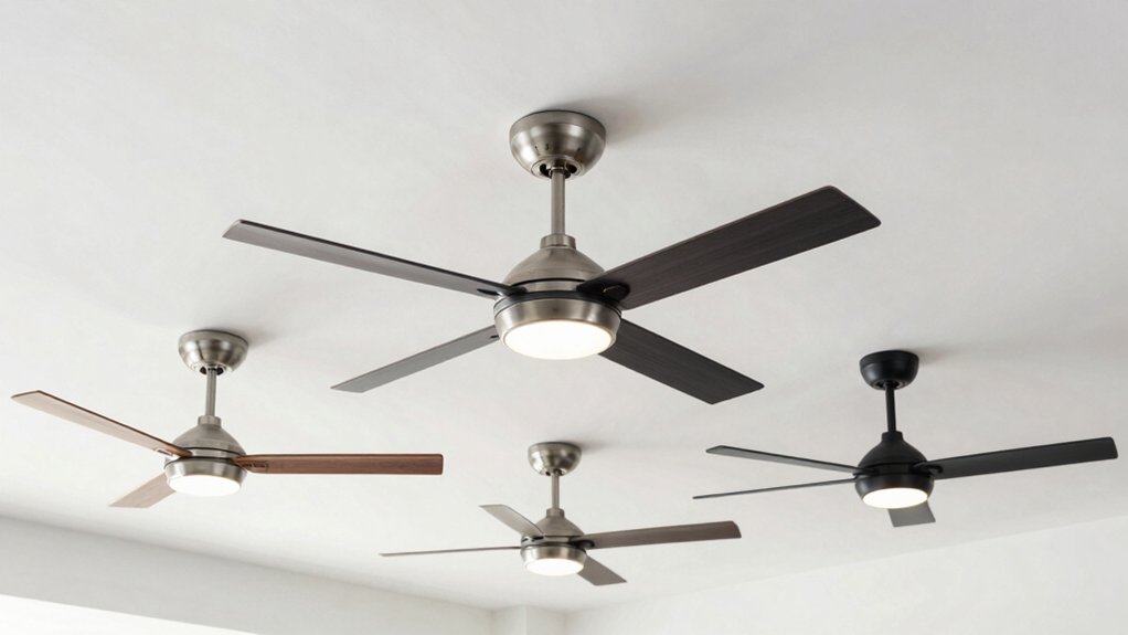 low profile ceiling fans with light