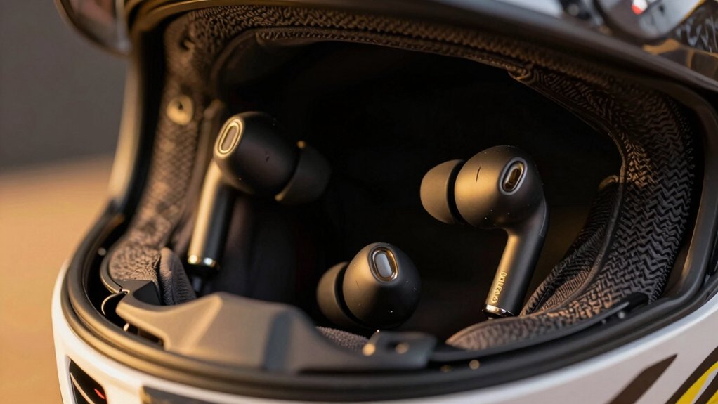 low profile helmet earbuds considerations