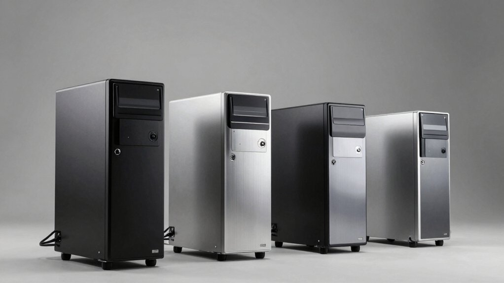 mobile computer tower stands with wheels