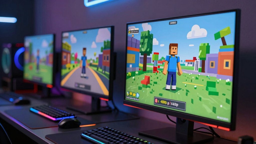 monitor specs for roblox resolution refresh response connectivity