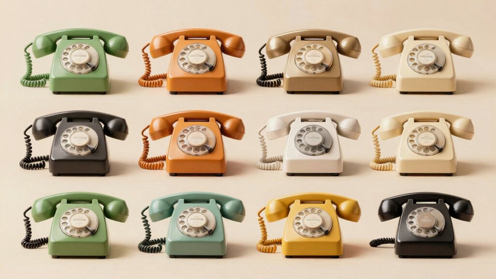 nine retro landline phones showcased