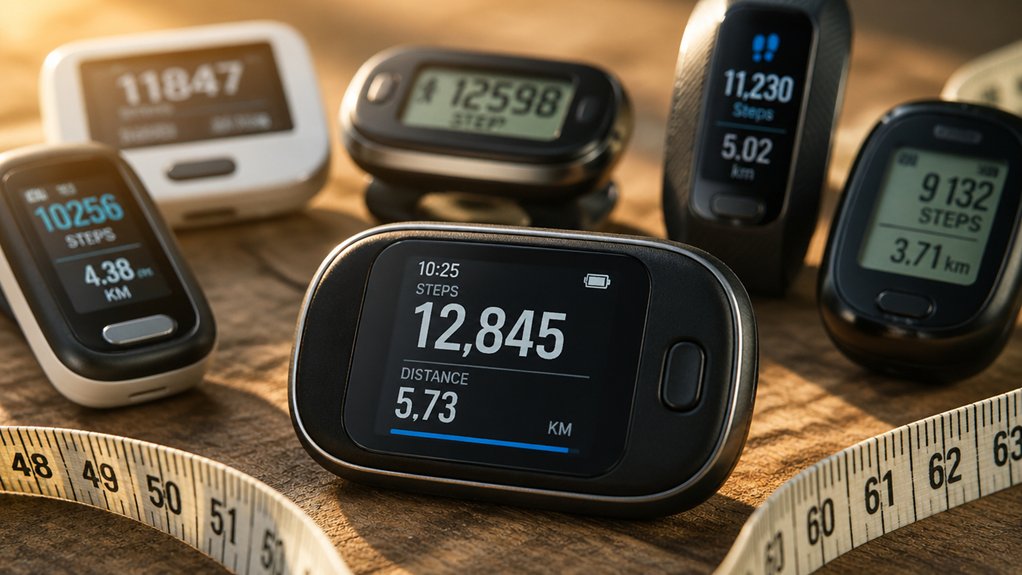 pedometer factors accuracy readability battery wear options