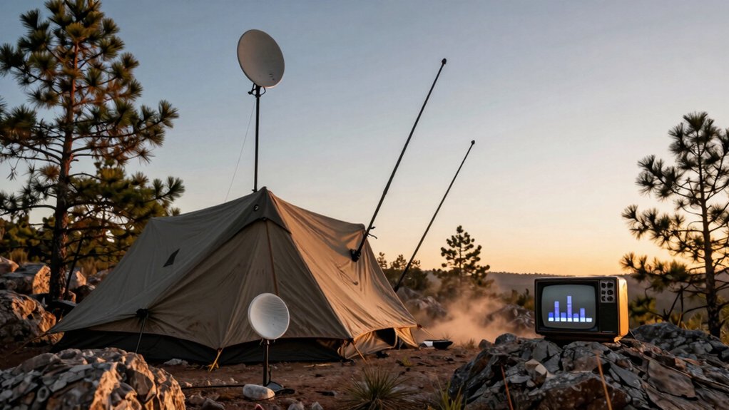 portable camping antenna considerations portability range power weather