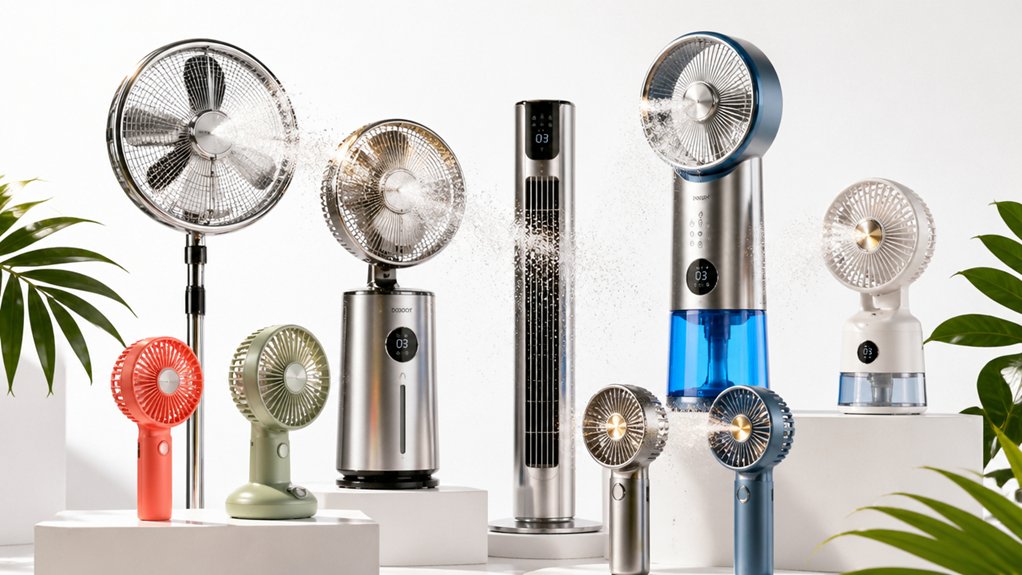 portable misting fans for summer cooling