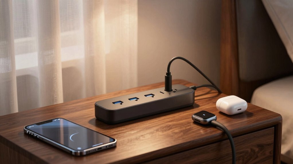 power strips for nightstands charging multiple devices