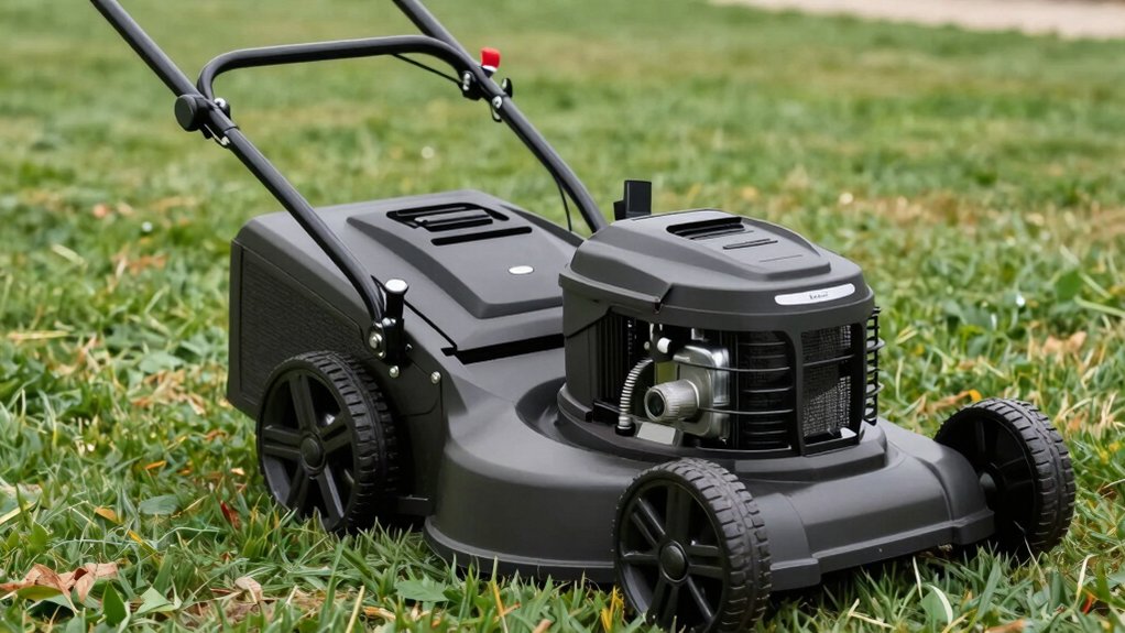 push button start mower specs engine deck adjustments modes