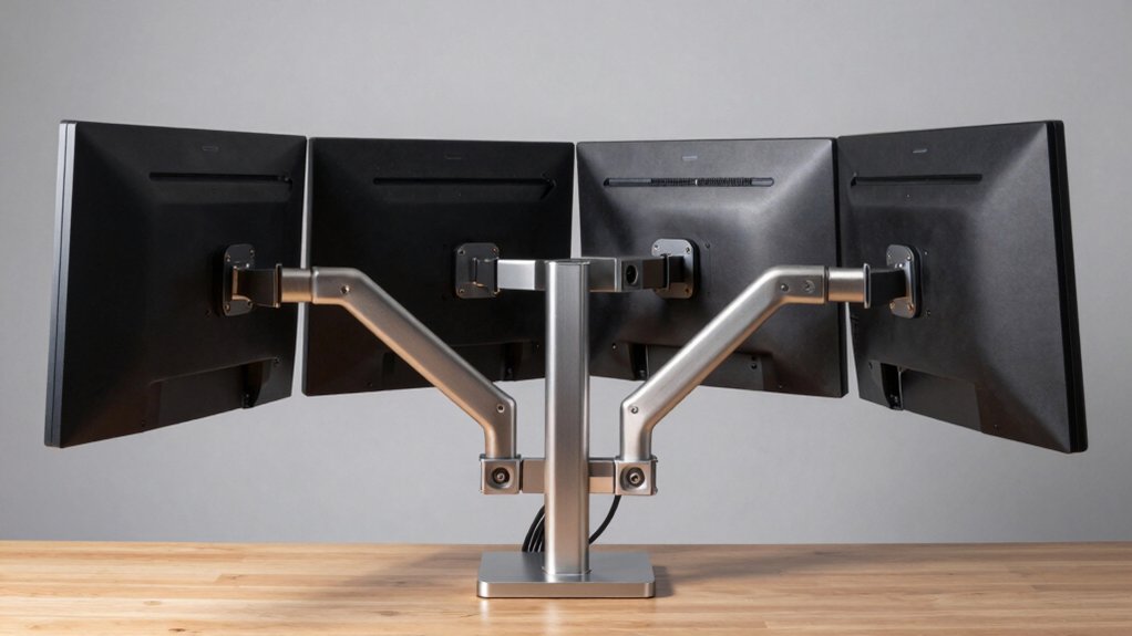 quadruple monitor mount bests for workspace