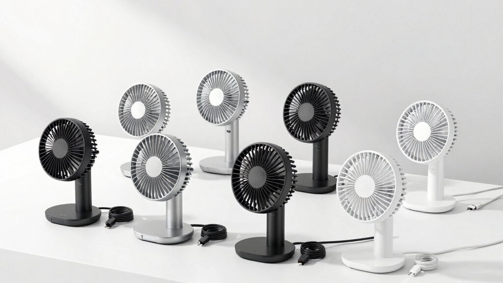 rechargeable portable desk fans list