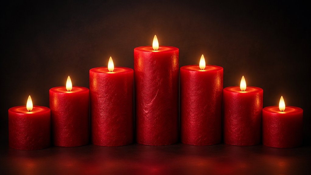 red led flameless candles glow all night