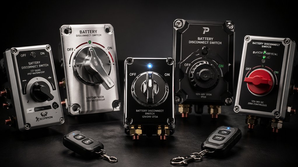 remote battery disconnect switches vehicle protection