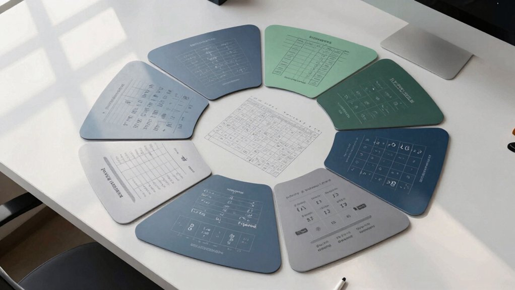 seven excel cheat sheet desk pads