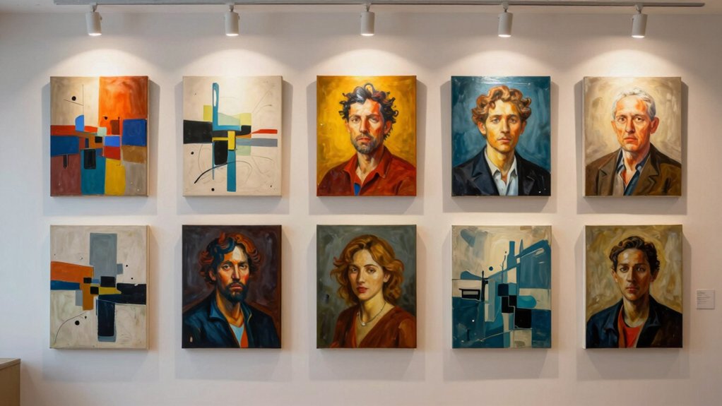 seven led art lights showcased transforming paintings