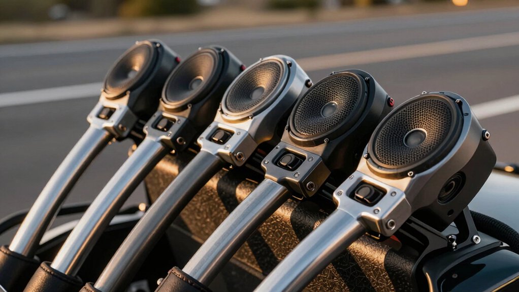 seven motorcycle speakers dominate roads