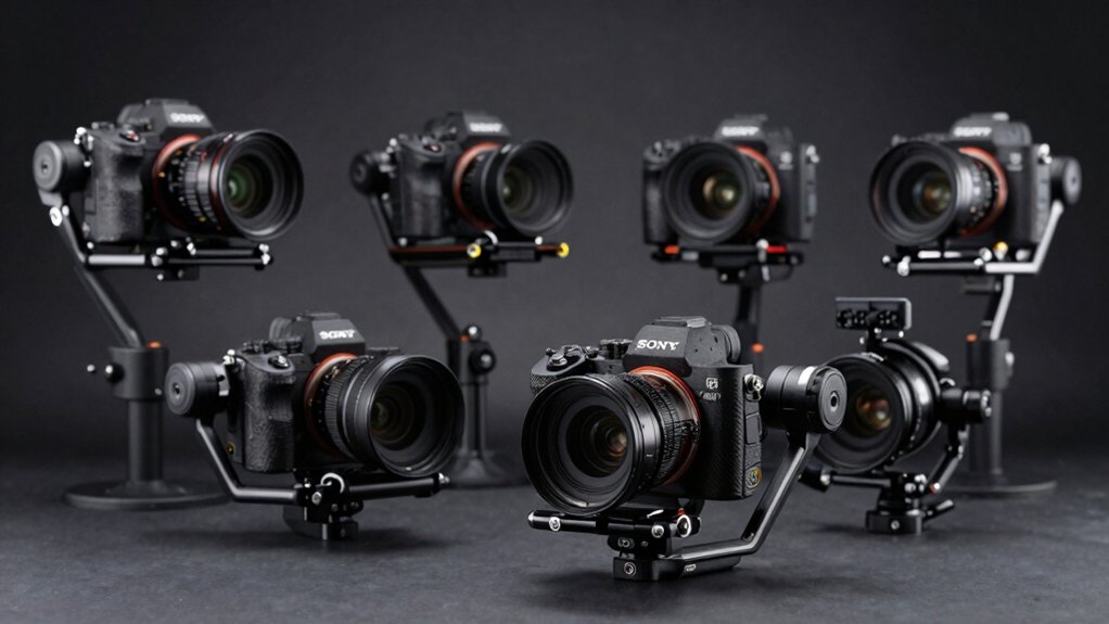six gimbals for sony a7iii footage
