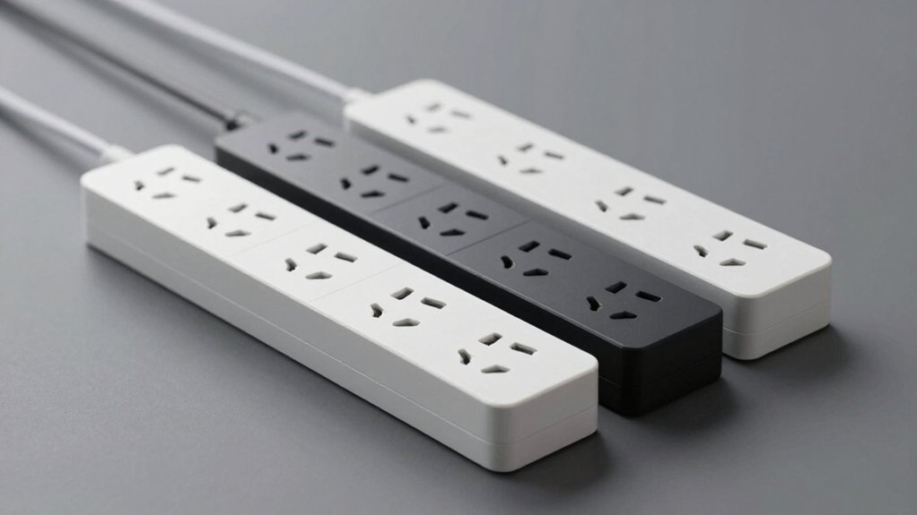 slim outlet extenders that hide behind furniture