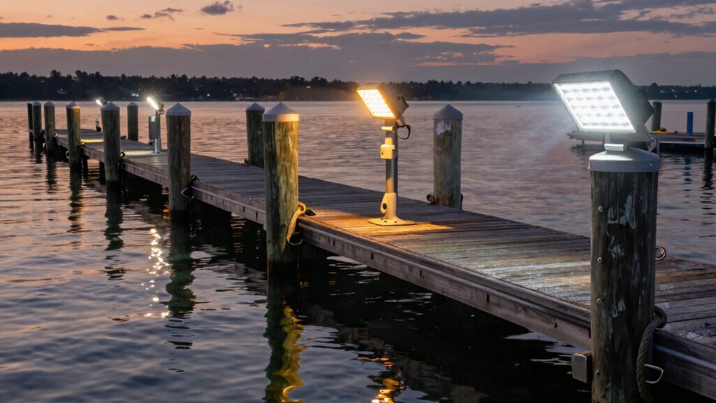 solar dock lights brightness durability runtime