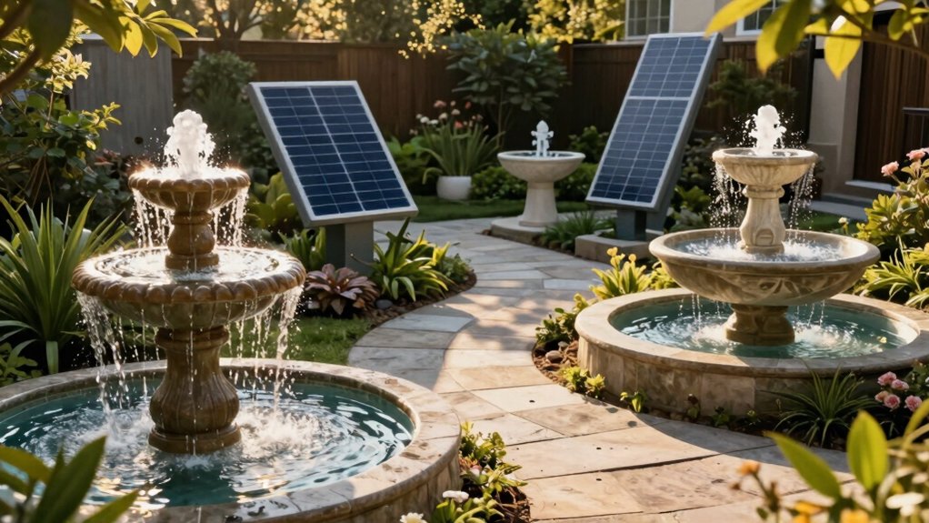 solar fountain panel battery nozzles maintenance