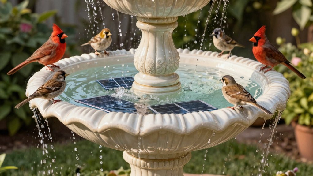 solar fountain power spray pump maintenance