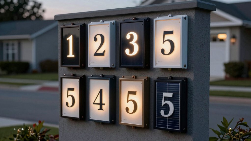 solar mailbox address lights power runtime color