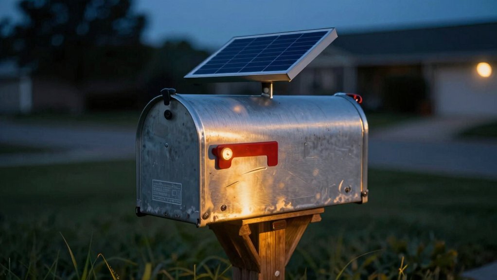 solar mailbox lights efficiency brightness temperature weatherproofing