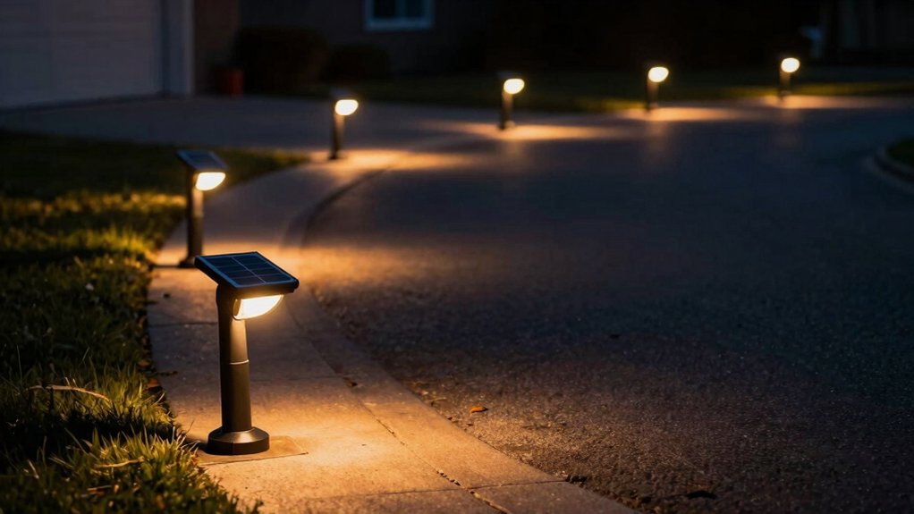 solar powered driveway lights all night shine