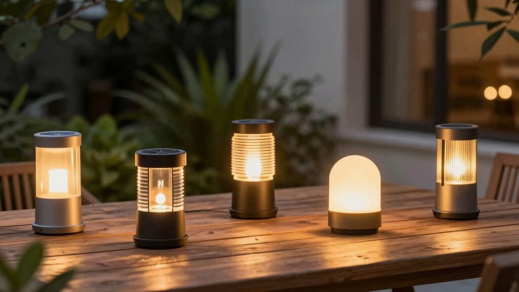 solar table lights battery waterproof brightness