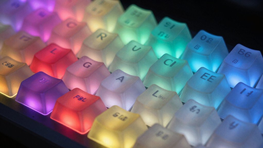 south facing led keycap considerations