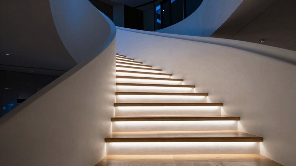 stair step lights transformation lighted