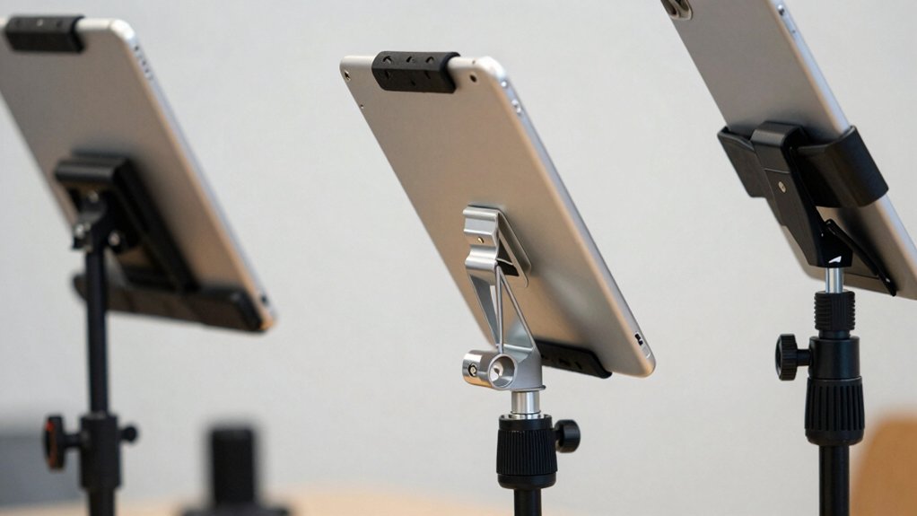 tablet stand compatibility adjustability durability mounting weight