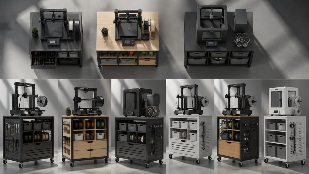 top 3d printer table stands with storage