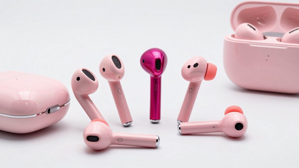 top pink wireless earbuds