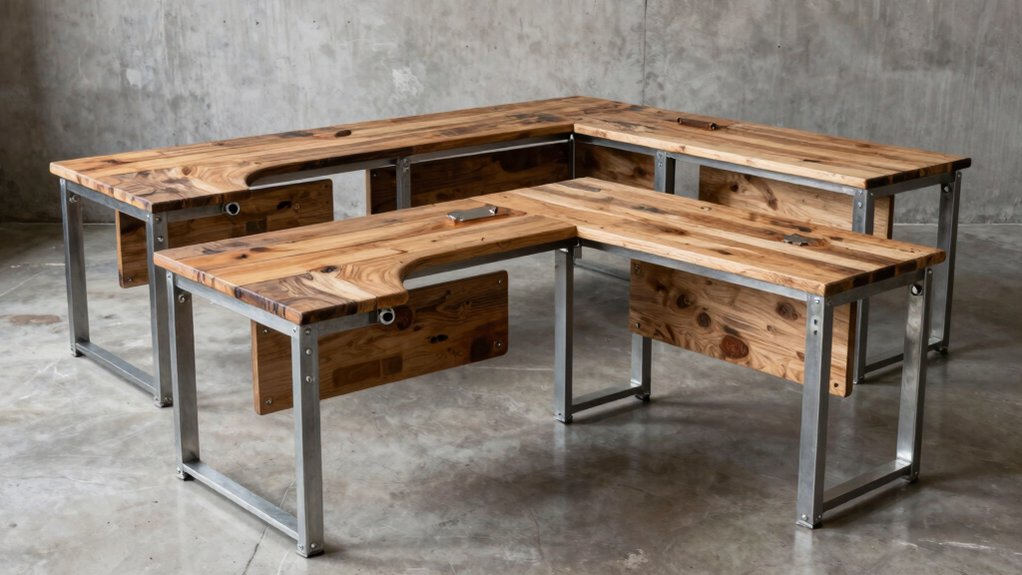 top rated l shaped industrial desks