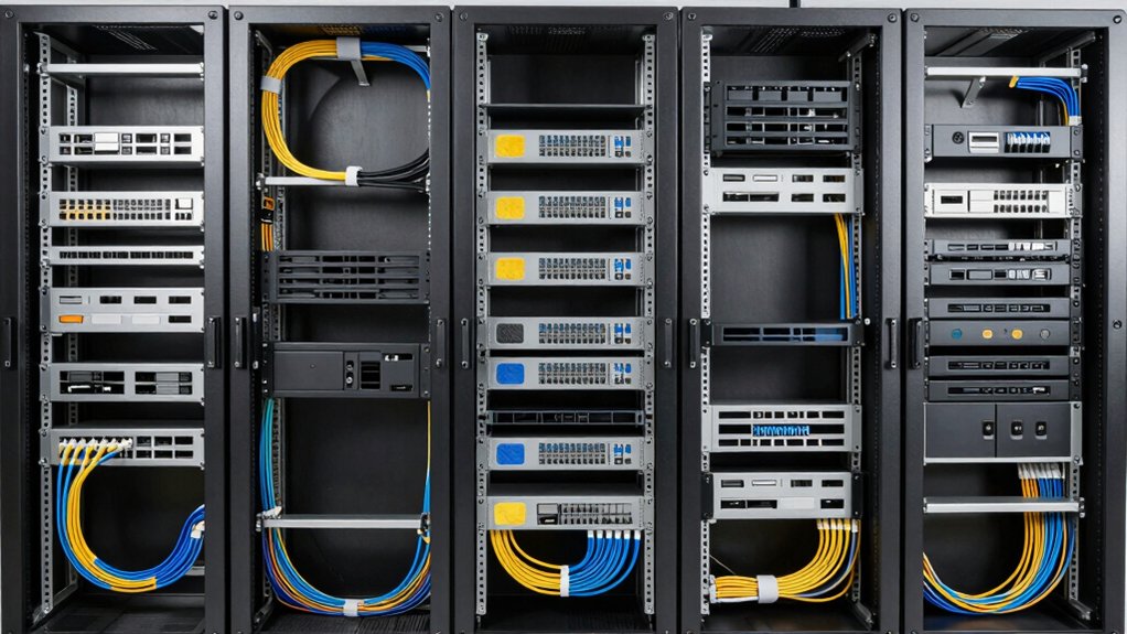 top server rack cable management