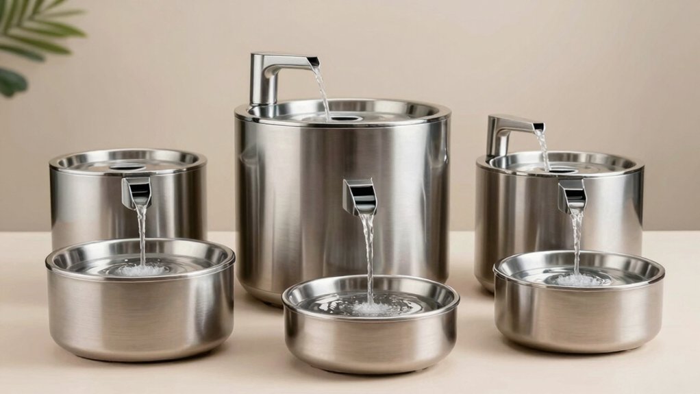 top stainless steel cat fountains