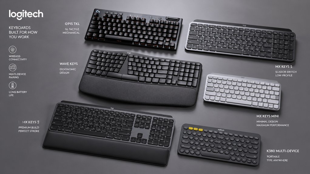 typing comfort battery life multi device compatibility programmable keys