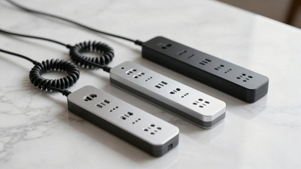 ultra thin power strips saving space