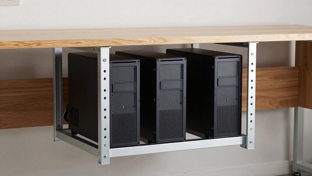 under desk pc mount kits space saving