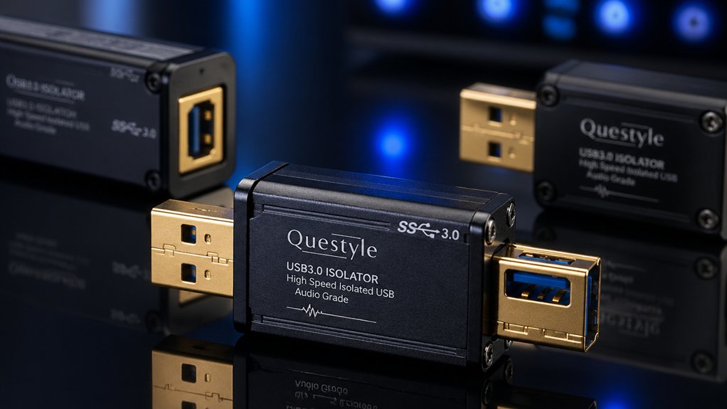 usb isolator audio specs voltage resolution connectors ground loops