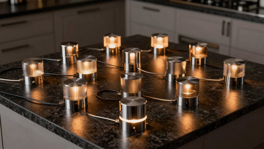 wired under cabinet puck lights