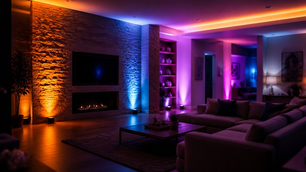 indoor led uplight room transformation