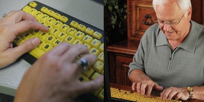 apple computer keyboard for vision impaired