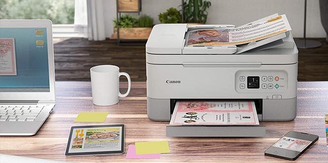 Canon TR7020 All-In-One Wireless Printer For Home Use White 
